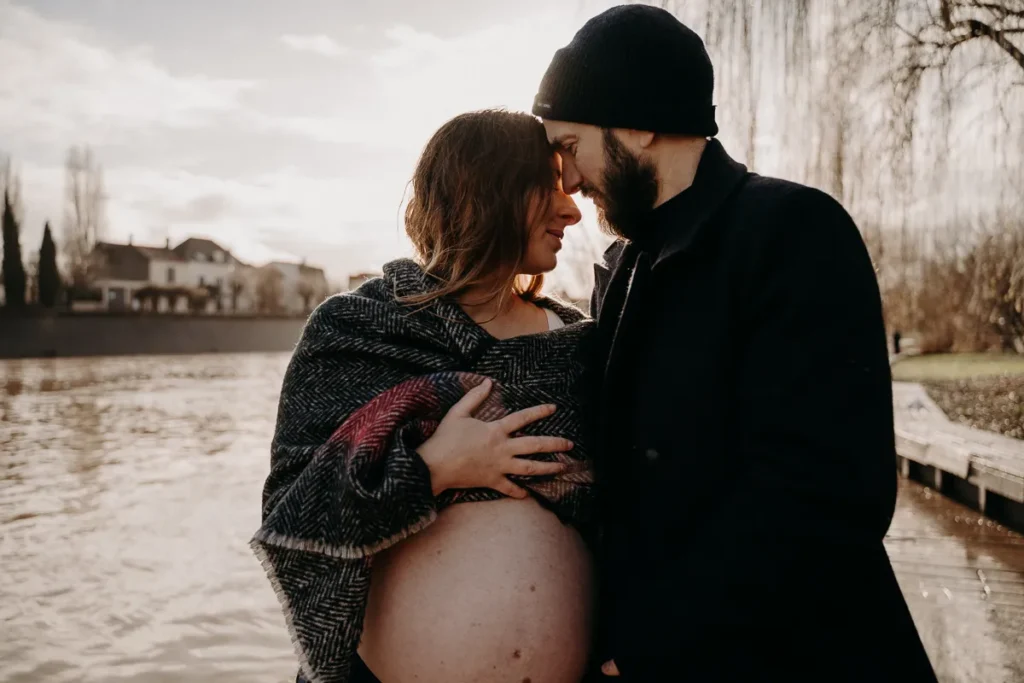 photographe grossesse hiver bords marne perreux